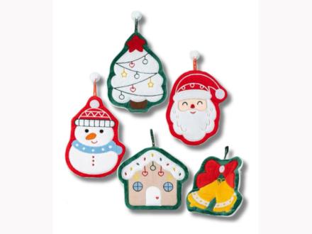 Полотенце новогоднее 27*20 из микрофибры арт.2821263