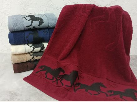 Полотенце махра Лошадка 50*90 арт.569