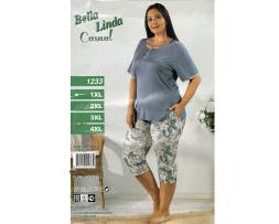 Домашний костюм футболка + бриджи 1233