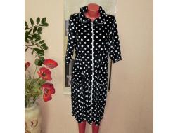 Халат велюровый на молнии 762(горох)