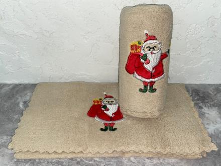 Полотенце новогоднее 35*75 из микрофибры арт.10041149