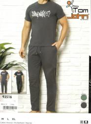 Домашний костюм футболка с длинным рукавом + брюки 93516