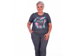 Домашний костюм футболка + бриджи1382Б