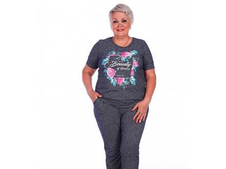 Домашний костюм футболка + бриджи1382Б