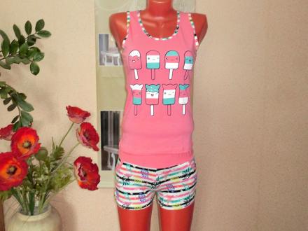 Домашний костюм майка + шорты NICOLETTA