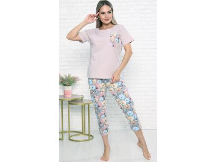 Домашний костюм  футболка +бриджи 3738