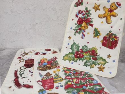 Полотенце новогоднее 40*60 из микрофибры арт.2811258/1811971