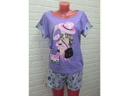 Домашний костюм  футболка +шорты К106-03