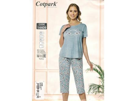 Домашний костюм футболка + бриджи 14409