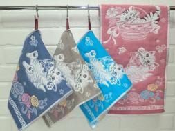 Полотенце Лен ассорти 25*50 (20шт)