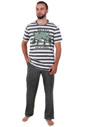 Домашний костюм мужской футболка+брюки Вояж