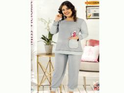 Домашний костюм футболка с длинным рукавом + брюки 68025