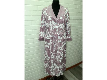 Халат велюровый на пуговицах  Вера