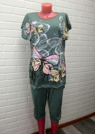 Домашний костюм  футболка +бриджи 684б