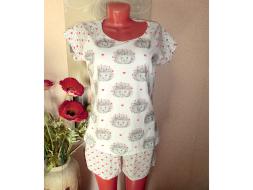 Домашний костюм футболка + шорты Ежик