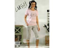 Домашний костюм футболка + бриджи 7124