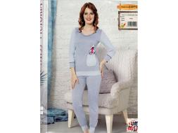 Домашний костюм футболка с длинным рукавом + брюки 69039