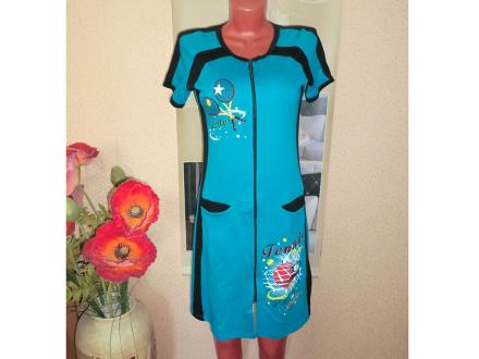 Халат трикотажный на молнии Фитнесс