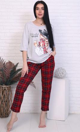 Домашний костюм футболка + брюки ТК-2845