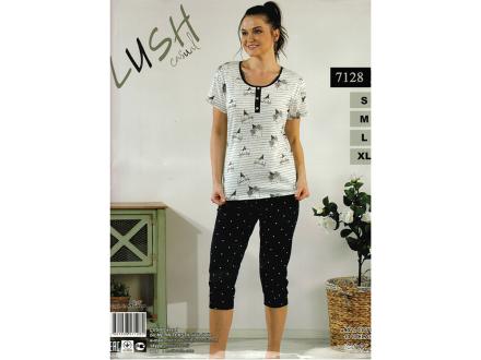 Домашний костюм футболка + бриджи 7128