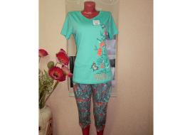 Домашний костюм футболка + бриджи 1007