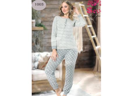 Домашний костюм футболка с длинным рукавом + брюки 1003