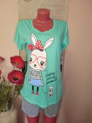 Домашний костюм футболка + шорты 408ш