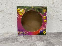 Коробка Новый год 15*15*4 с окном