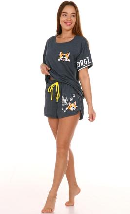 Домашний костюм футболка + шорты ТК-2508