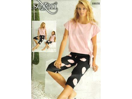 Домашний костюм футболка + бриджи 88058-A