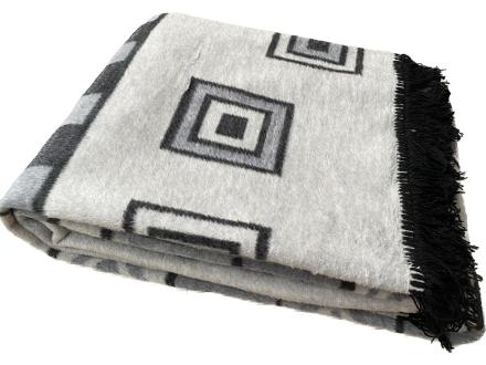 Плед cotton Rajtex 200*220 Геометрия серая 07307с