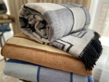 Плед cotton Rajtex 200*220 Геометрия серая 07307с