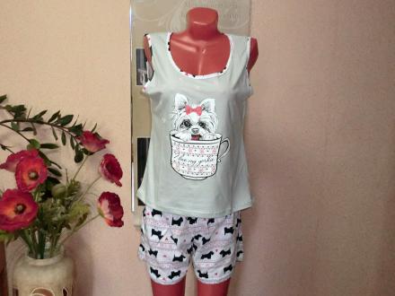 Домашний костюм майка + шорты П - 02К