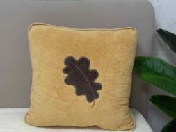 Наволочки бамбук с вышивкой Дубовый  Лист 50*50 Кофейный