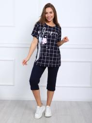 Домашний костюм футболка + бриджи ДК480