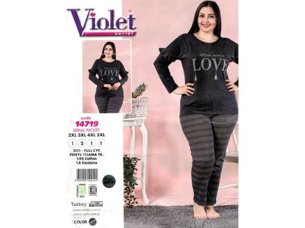 Домашний костюм футболка с длинным рукавом + брюки 14719