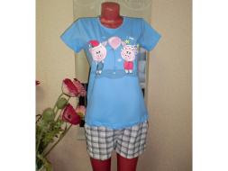 Домашний костюм футболка + шорты 532А