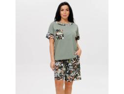 Домашний костюм футболка + шорты П-125