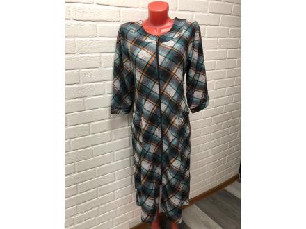 Халат на молнии Косая клетка