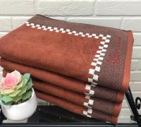 Полотенце BOLANGDE Mesoni Кайма коричневая 70*140 баня 3028