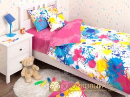 КПБ (1,5 сп. с нав. 50*70; RUS; ранфорс; 1) 5563/2 Happy pink