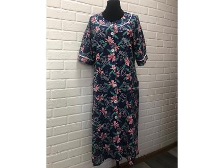 Халат трикотажный на пуговицах Лилия