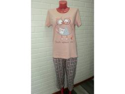 Домашний костюм футболка + бриджи Сова