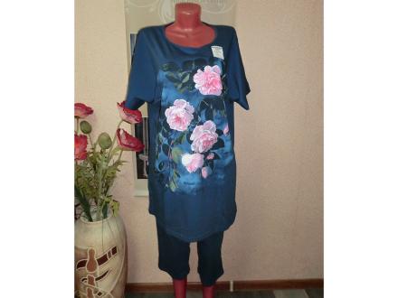 Домашний костюм  футболка +бриджи 4087