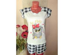 Домашний костюм майка + шорты Совенок