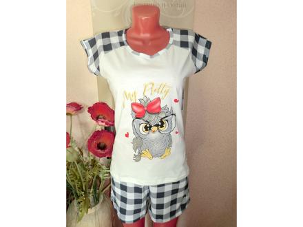 Домашний костюм майка + шорты Совенок
