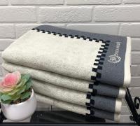 Полотенце BOLANGDE Mesoni Кайма серая 70*140 баня 3028