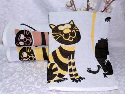 Полотенце лен Кошки 25*50 арт.S-13GT