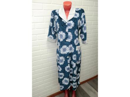 Халат велюровый на пуговицах MEGA TEX