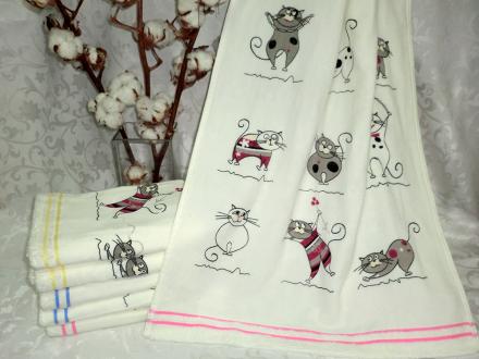 Полотенце Игровые котята 50*90 Китай (6 шт)